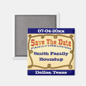 日付を保存して西にロープ マグネット (正面/裏面)