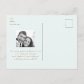 日付を保存して鋳造エレガンス結婚式 案内ポストカード (裏面)