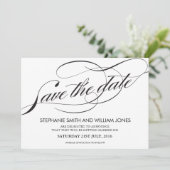 日付を保存して黒と白の花色の渦巻き セーブザデート (スタンド正面)