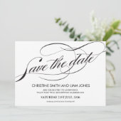 日付を保存して黒と白の花色の渦巻き セーブザデート (スタンド正面)