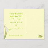 日付を保存し、リリーポストカードと呼ぶ 案内ポストカード (裏面)