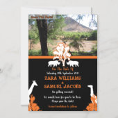 日付を保存するアフリカの結婚式 マグネット招待状 (正面)