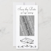 日付を保存するカスタマイズ可能なシンデレラフォトカード セーブザデート (正面)