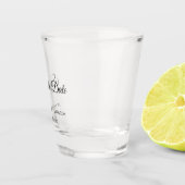 日付を保存するカップル名を配置する日付フォトテキスト ショットグラス (右)