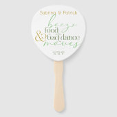 日付を保存するグリーンブーズフード悪いダンスの動き ハンドファン (正面)