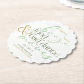 日付を保存するグリーンブーズフード悪いダンスの動き ペーパーコースター (アングル)