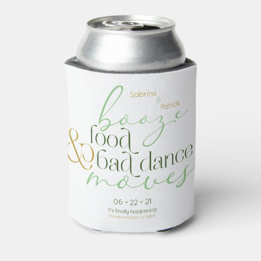 日付を保存するグリーンブーズフード悪いダンスの動き 缶クーラー (缶裏面)