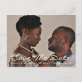 日付を保存するゴールデンスクリプトフォトグレー ポストカード (正面)