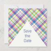 日付を保存するシックなプレイド セーブザデート (正面)