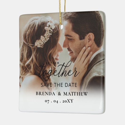 日付を保存するスクリプト写真を一緒にした方が良い セラミックオーナメント (左)