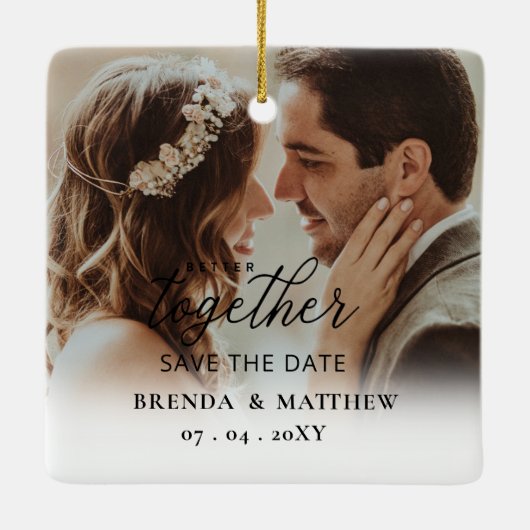 日付を保存するスクリプト写真を一緒にした方が良い セラミックオーナメント (裏面)