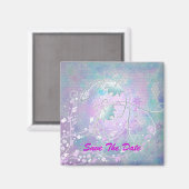 日付を保存するステンドグラス蝶 マグネット (正面/裏面)