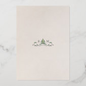 日付を保存するダスティブルーパーペネルヴィンテージモリス 箔招待状 (裏面)