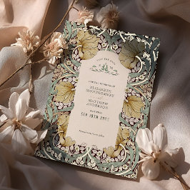 日付を保存するダスティブルーパーペネルヴィンテージモリス 箔招待状