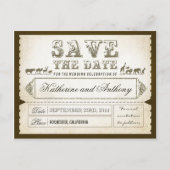 日付を保存するチケットZOO SAFARI 案内ポストカード (正面)