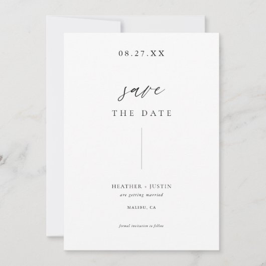 日付を保存するテンプレート写真結婚式の日付を保存する セーブザデート (正面)