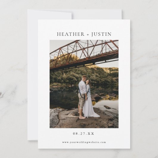 日付を保存するテンプレート写真結婚式の日付を保存する セーブザデート (裏面)