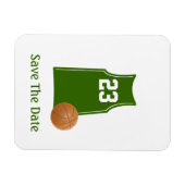 日付を保存するバスケットボールシャツ柔軟な磁石 マグネット (横)