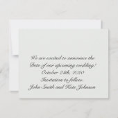 日付を保存するバレルとブーツ セーブザデート (裏面)