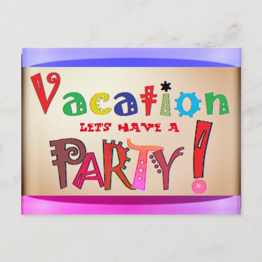 日付を保存するパーティー 案内ポストカード (正面)