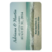 日付を保存するビーチ波磁石 マグネット (縦)