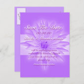 日付を保存するピンクレリー – カスタマイズ可能なテンプレート 案内ポストカード (正面/裏面)