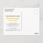 日付を保存するファミリの懇親会交換可能写真 ポストカード (裏面)