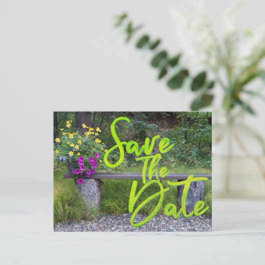 日付を保存するファミリ懇親会素朴農村フローラ ポストカード (スタンド正面)