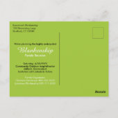 日付を保存するファミリ懇親会素朴農村フローラ ポストカード (裏面)