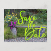 日付を保存するファミリ懇親会素朴農村フローラ ポストカード (正面)