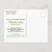 日付を保存するファミリ懇親会素朴農村フローラ ポストカード (裏面)