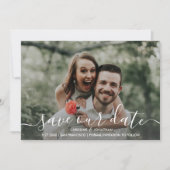 日付を保存するフォトハンド絵を描ウォーターカラー花 セーブザデート (正面)