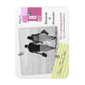 日付を保存するフォトマグネットノートピンを追加 マグネット (縦)