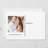 日付を保存するフォト招待状ピンク桃の花 招待状 (裏面)