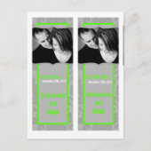 日付を保存するブックマークはグレーモダンダマスクを好む 案内ポストカード (正面)