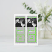 日付を保存するブックマークはグレーモダンダマスクを好む 案内ポストカード (スタンド正面)