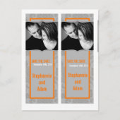 日付を保存するブックマークはグレーモダンダマスクを好む 案内ポストカード (正面)