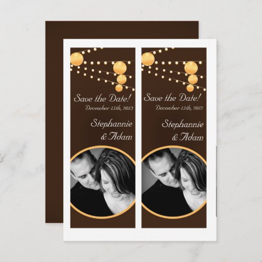 日付を保存するブックマークは紙提灯の眉 案内ポストカード (正面/裏面)