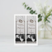 日付を保存するブックマークは馬の靴を好む木材 案内ポストカード (スタンド正面)