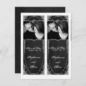 日付を保存するブックマークはChalkboardを支持モダンする 案内ポストカード (正面/裏面)