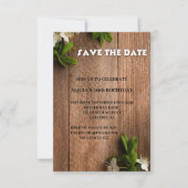 日付を保存するホワイトブラウン50誕生日招待状 招待状 (正面)