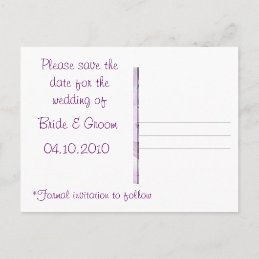 日付を保存するポストカード 案内ポストカード (裏面)