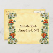 日付を保存するポピーCornflowersはがき 案内ポストカード (正面/裏面)