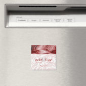 日付を保存するマグネットフローラリーフSilver Red マグネット (インサイチュ (食洗機))