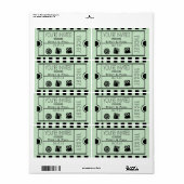 日付を保存するミント ラベル (フルシート)