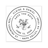 日付を保存するメイソンジャー差出人住所自己インク セルフインキングスタンプ (デザイン)