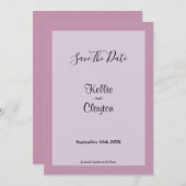 日付を保存するライトパープル セーブザデート (正面/裏面)