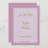 日付を保存するライトパープル セーブザデート (正面/裏面)