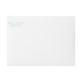 日付を保存するライトブルー熱帯パーム葉 ラップアラウンドラベル (正面)