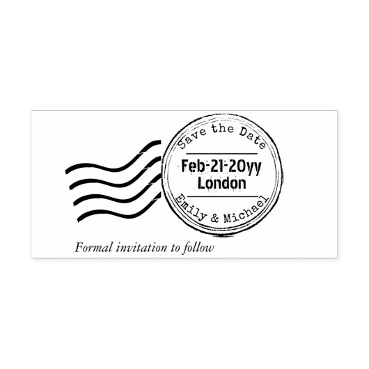 日付を保存するラバーウェディングスタンプ切手POSTAGEスタイル ラバースタンプ (インプリント)